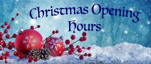 Christmas Opening Hours 2019