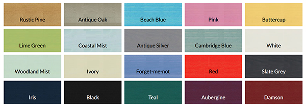 Wooden Crate Colour Chart