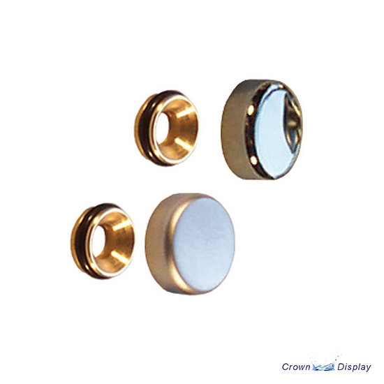 Chrome and Satin screw covers for screw heads