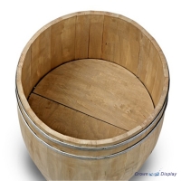 Large Wooden Display Barrel