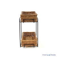 Wire 2 Tier Narrow Basket Counter-Top Display