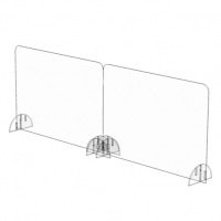Freestanding Linkable Desk Protection Screen  600mm x 700mm