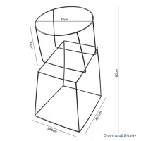 Circular Display Basket with Stand