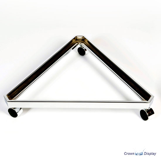 Chrome Triangular Base Complete With Castors