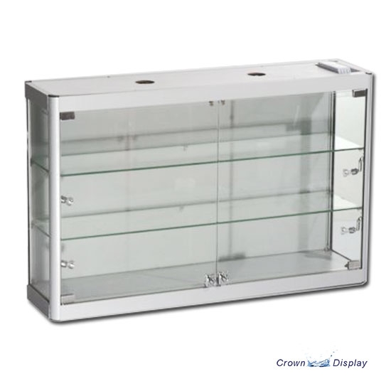 Aluminium Wall Mounted Showcase with lighting