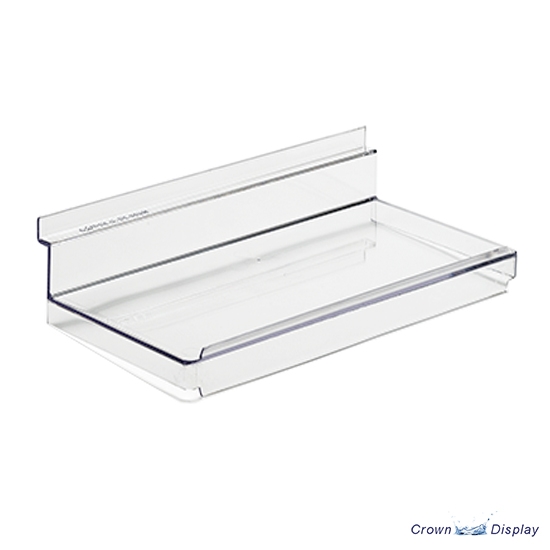 Acrylic Slatwall Shelf with Lip (x10) Acrylic Slatwall Shelf with Lip (x10)