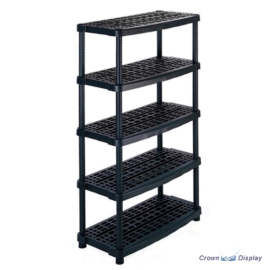 Heavy Duty Black Plastic Ventilated Shelving Unit