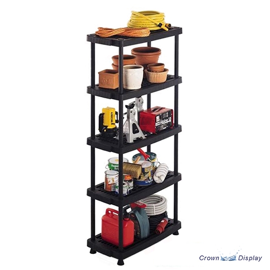 Black Plastic Ventilated Shelving Unit