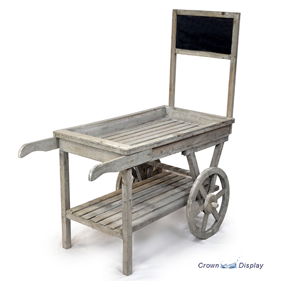 Real Wood Rustic Hand Cart