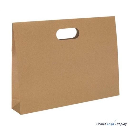 Brown Paper Carrier Bag with Shaped Cut Handle (pack of 25)