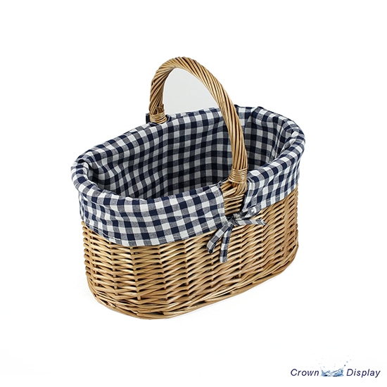 Oval Shopping Basket with Lining
