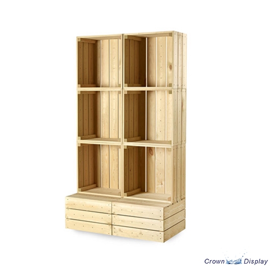 Rustic Double Crate Display Unit