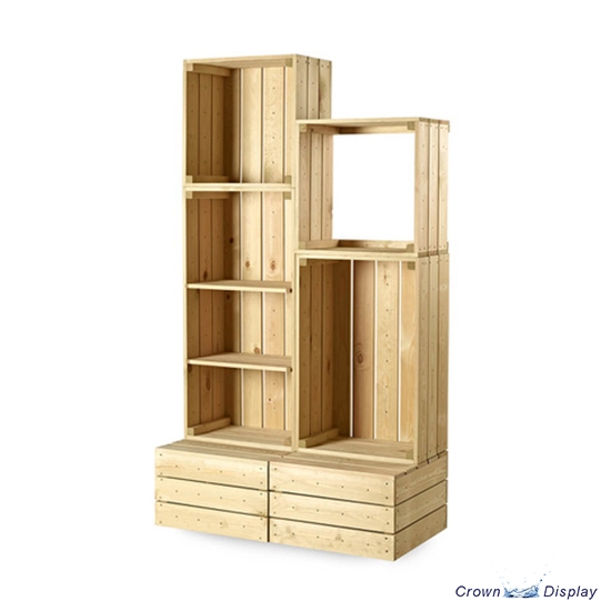 Rustic Crate Mixed Display Unit