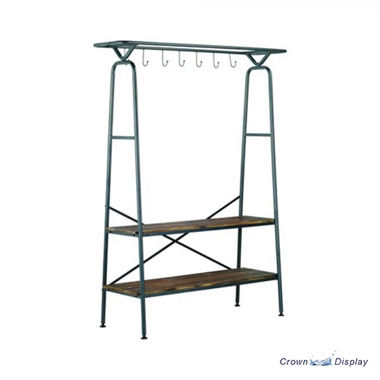 Industrial Style Coat and Shelf Stand