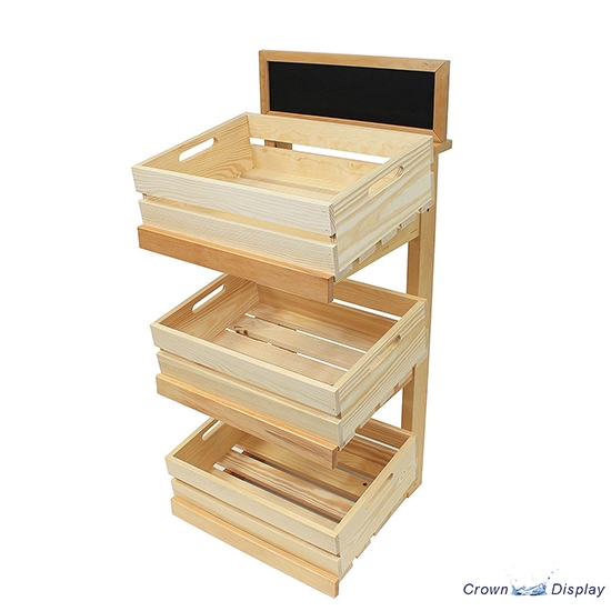 Tier Crate Counter Top Display Stand, Wooden Crate Display Stand