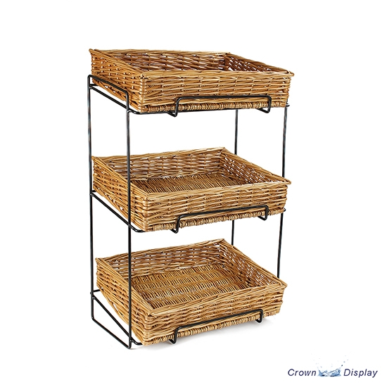Wire 3 Tier Basket Counter-Top Display