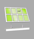 Portrait A4 LED Light Panel 4 panels wide x 2 panels high Bevelled (6260315B)