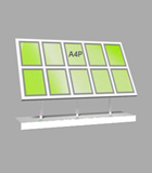 Portrait A4 LED Light Panel 5 panels wide x 2 panels high - beveled edges (6260415B)