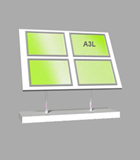 Landscape A3 LED Light Panel 2 panels wide x 2 panels high Bevelled (6260715B)