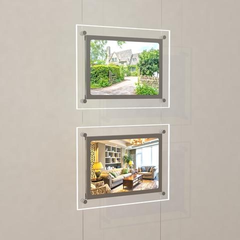 Landscape LED Light Window Pocket Display Kit Double A4 (6200615)