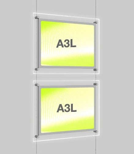 Landscape LED Light Window Pocket Display Kit Double A3 (6201615)