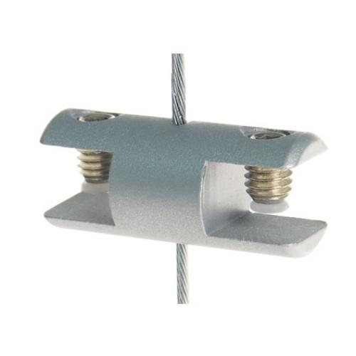 Satin Double Horizontal Cable Clip to hold shelves up to 8mm (6221513) Satin Double Horizontal Cable Clip to hold shelves up to 8mm (6221513)