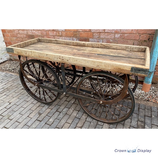 Vintage Wooden Street Vending Cart