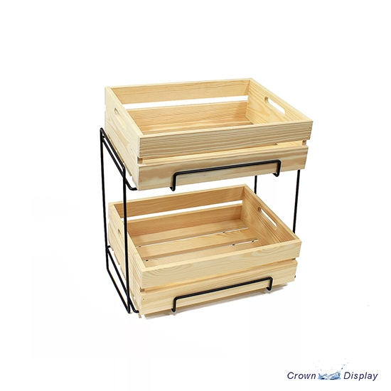 Wire 2 tier Crate Counter-Top Display Stand