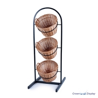 Rustic 3 Tier Metal Basket display stand