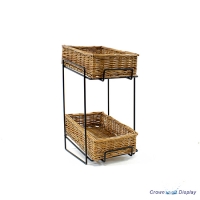 Wire 2 Tier Narrow Basket Counter-Top Display