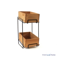 Wire 2 Tier Narrow Box Counter-Top Display