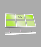 Landscape A3 LED Light Panel 3 panels wide x 2 panels high Bevelled (6260815B)
