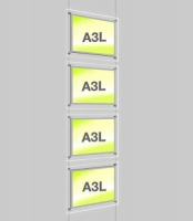 Landscape LED Light Window Pocket Display Kit Quad A3 (6201815)