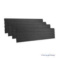 Black PVC Interlocking Slatwall Kit